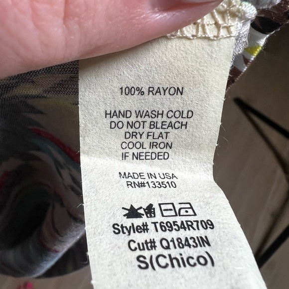 Boho Aztec Colorful Geometric Print Women's Top Size Small Medium - Picture 5 of 6